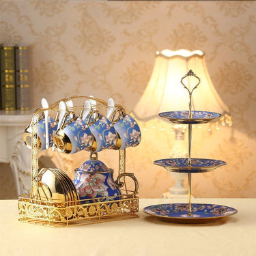 Ceramic Tea Set with Teapot, Cups & Saucer - Casatrail.com